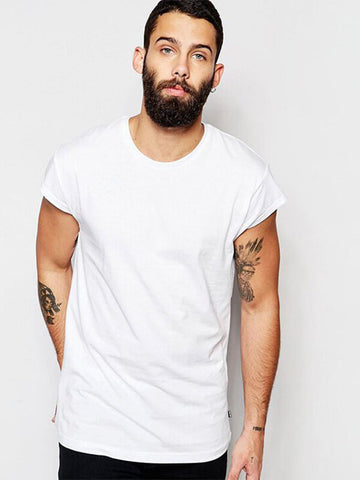 White Solid Slim Fit Casual Shirt